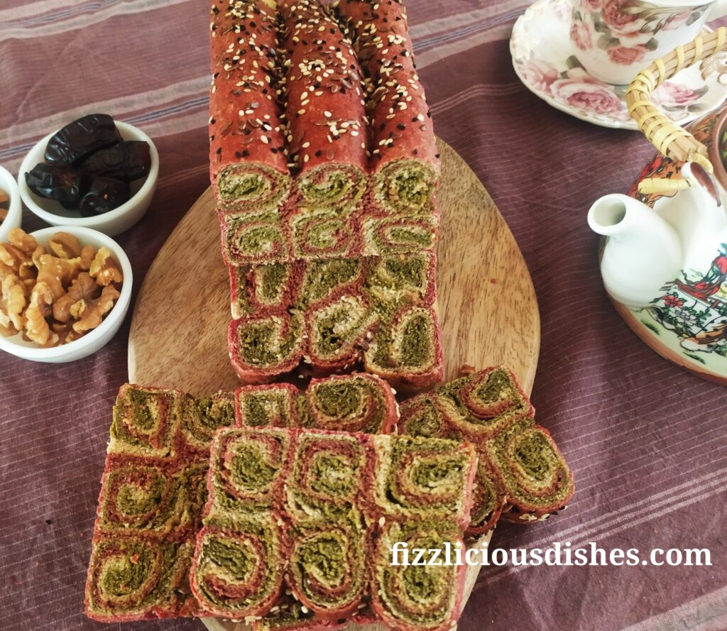 Homemade Bread With 3 different flavours in 1 Bread