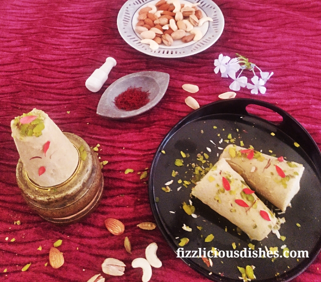 Traditional Indian Kulfi (Indian Frozen Dessert)