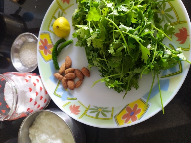 Green Chutney Ingredients