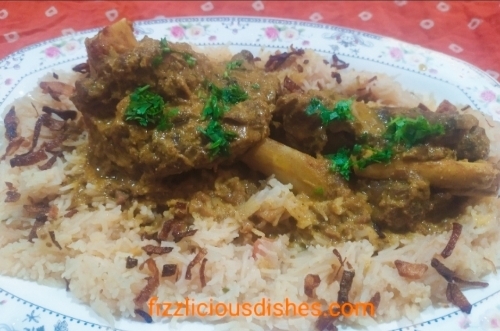 Mutton Raan (Leg) Masala with Flavoured Rice