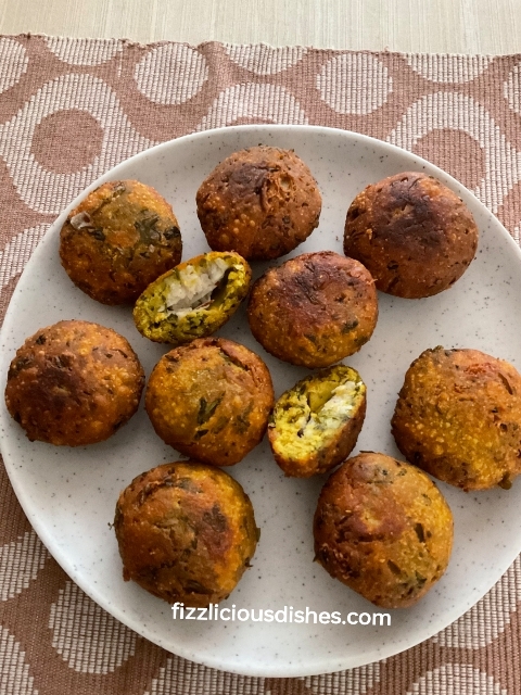 Crispy Healthy Stuffed Millet Fritters