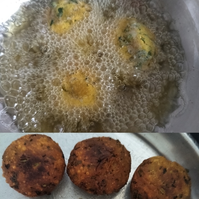 Deep fry the fritters